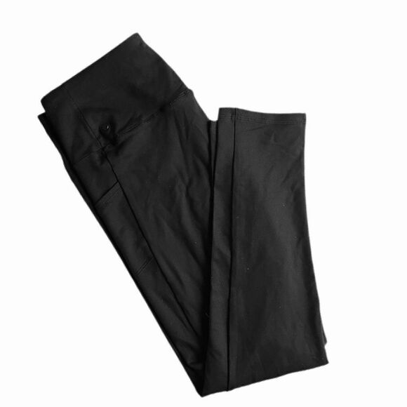 Gottex Studio Black/Vegan Leather 25” High Waisted Leggings - Picture 1 of 5